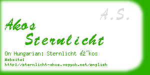 akos sternlicht business card